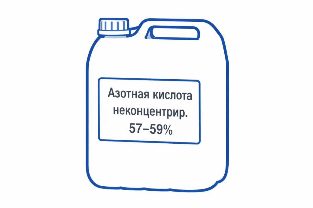 Азотная кислота неконцентрированная 57–59% техническая
